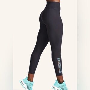 Peloton High Rise Leggings Medium Charcoal Gray Gradient Logo Athletic Pants